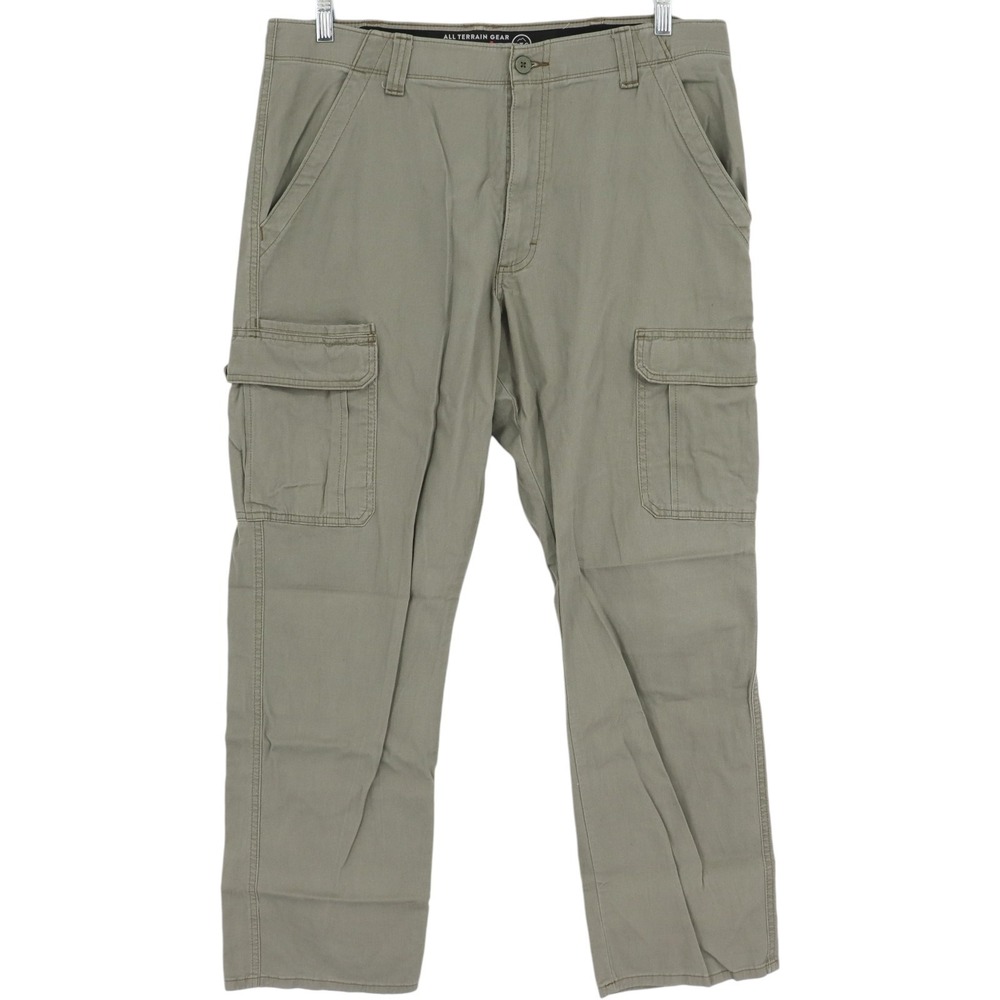 Wrangler ATG All Terrain Gear Cargo Pants 36x32 Khaki Utility Hiking Outdoor